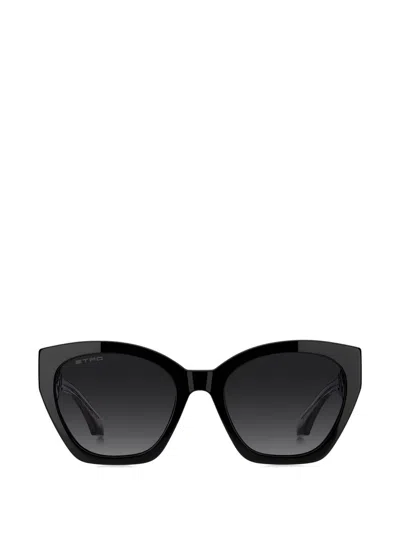 Etro Color Stripes Sunglasses In Black