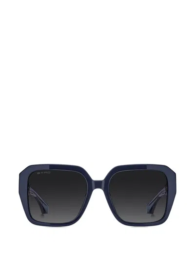 Etro Color Stripes Sunglasses In Blue