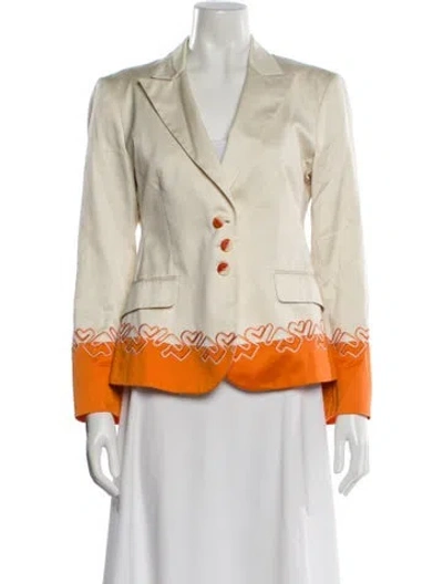 Pre-owned Etro Colorblock Pattern Blazer In Neutral