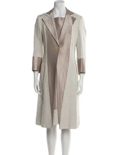 Pre-owned Etro Colorblock Pattern Dress Set In White