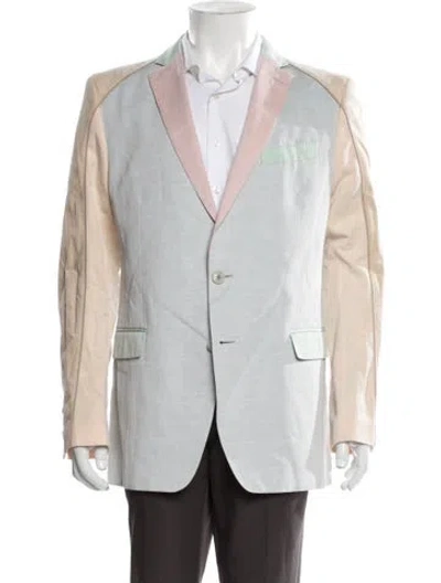 Pre-owned Etro Colorblock Pattern Jacket In Blue