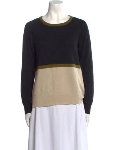 Pre-owned Etro Colorblock Pattern Scoop Neck Sweater In Black