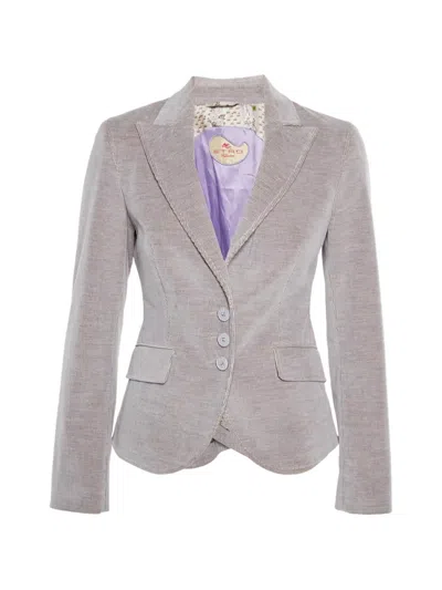 Pre-owned Etro Corduroy Blazer In Gray