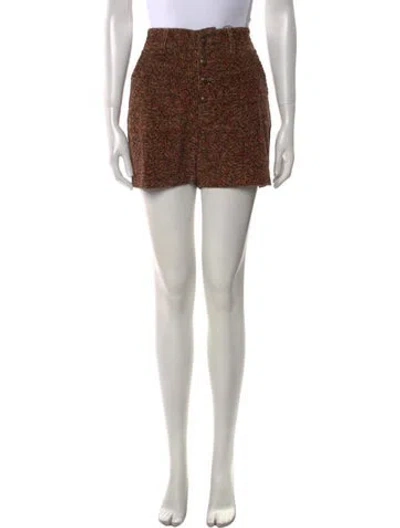 Pre-owned Etro Corduroy Mini Shorts W/ Tags In Brown