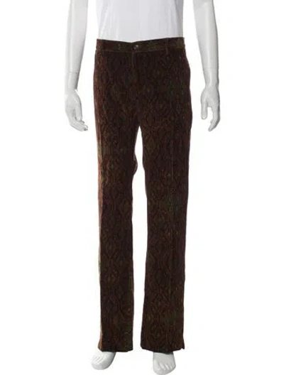 Pre-owned Etro Corduroy Pants In Brown
