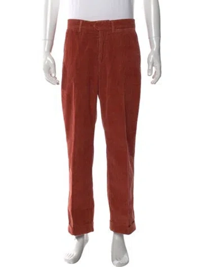 Pre-owned Etro Corduroy Pants In Orange