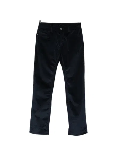 Etro Corduroy Straight-leg Trousers In Blue