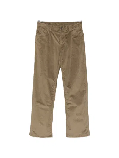 Etro Cotton Corduroy Straight Pants In Brown