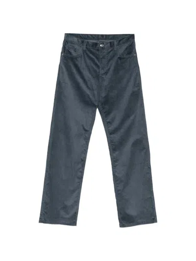 Etro Corduroy Straight-leg Trousers In Gray