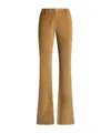 Etro Flared Camel Brown Corduroy Trousers In Brown