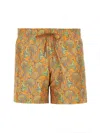 Etro Boxer Swimsuit In Orange