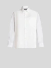 Etro Floral-panel Cotton-and-silk Shirt In White