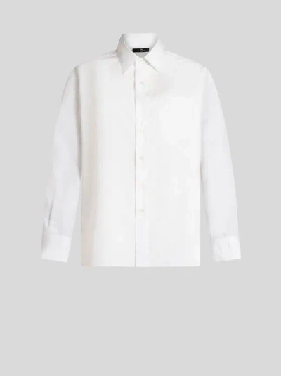 ETRO , COTTON AND SILK SHIRT, WOMAN, WHITE, SIZE 50