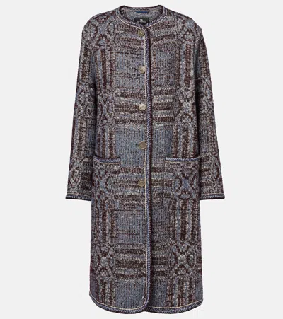 Etro Cotton And Wool-blend Jacquard Coat
