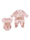Etro Cotton Babygrow Set In Pink
