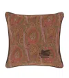 Etro Cotton-blend And Suede Arnica Cushion In Brown