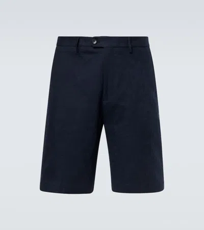 Etro Cotton-blend Bermuda Shorts In Blue