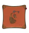 Etro Cotton-blend Herald Double-sided Cushion In Brown