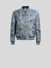 Etro Jacquard Bomber Jacket In Blue