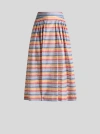 Etro Jacquard Pleated Midi Skirt In Multi