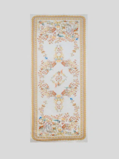 Etro Floral-print Scarf In Gold