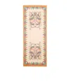 Etro Cotton-blend Jacquard Scarf With Floral Paisley Motif In Neutral