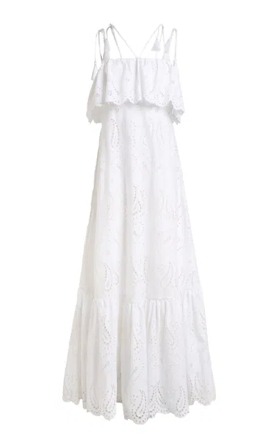 Etro Cotton-blend Maxi Dress In White