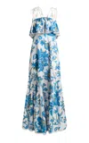 Etro Cotton-blend Maxi Dress In Animal Print