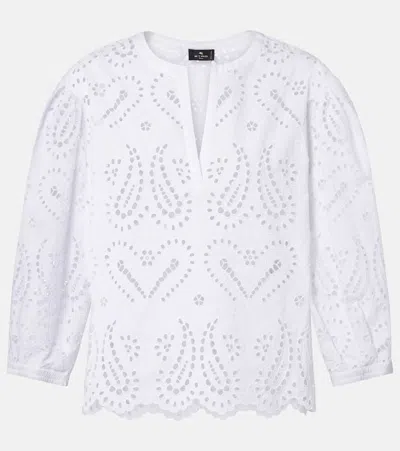 Etro Cotton-blend Top In White