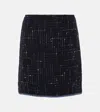 Etro Cotton-blend Tweed Miniskirt In Blue