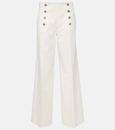ETRO COTTON-BLEND WIDE-LEG PANTS