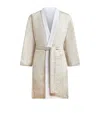 Etro Cotton Bloom Bathrobe In Grey