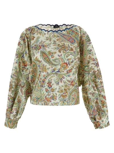 Etro Cotton Blouse In Multi