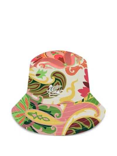 Etro Kids' Cotton Bucket Hat In White