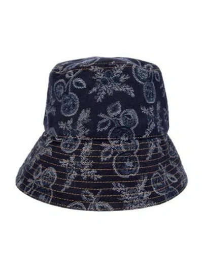 Pre-owned Etro Cotton Bucket Hat  W/tags In Blue