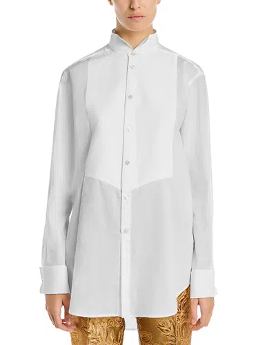 Etro Cotton Button Front Shirt In White