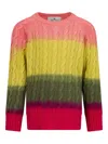 Etro Cotton Cable-knit Jumper In Yellow