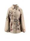 Etro Cape-style Trench Coat With Floral Print