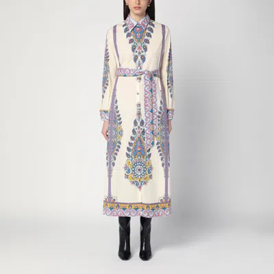 ETRO ETRO COTTON CHEMISE DRESS WITH PAISLEY PRINT