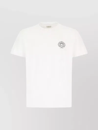Etro Logo Print T-shirt In White