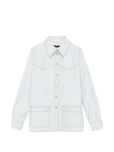 Etro Cotton Elastane Shirt In Blue