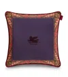 Etro Cotton Embroidered Boyd Cushion In Multi