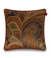 Etro Cotton Giano Double-sided Cushion In Brown