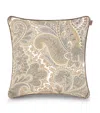 Etro Cotton Giano Double-sided Cushion In Gold