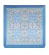 Etro Cotton Iris Quilted Bedspread In Blue