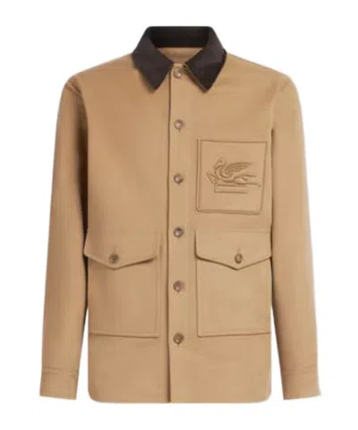ETRO COTTON JACKET WITH PEGASO