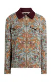 Etro Cotton Jacquard Jacket In Multi