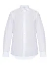 Etro Cotton Jacquard Shirt With Gecko Motif In White