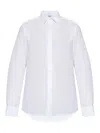 Etro Cotton Jacquard Shirt With Gecko Motif In White