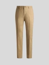 Etro , Cotton Jacquard Trousers, Man, Beige, Size 60 In Brown